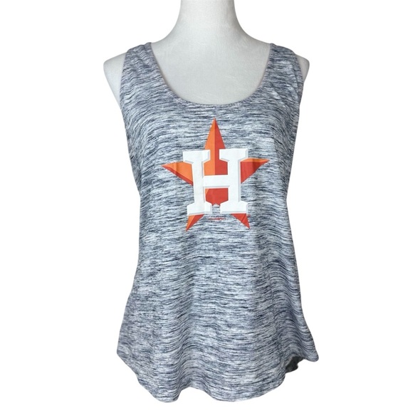 New Era Tops - New Era‎ Women’s Gray and White Sleeveless Tank Top Size XL